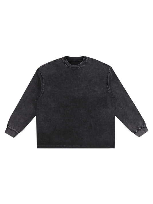 Snow Washed Oversize Long Sleeve T-shirt